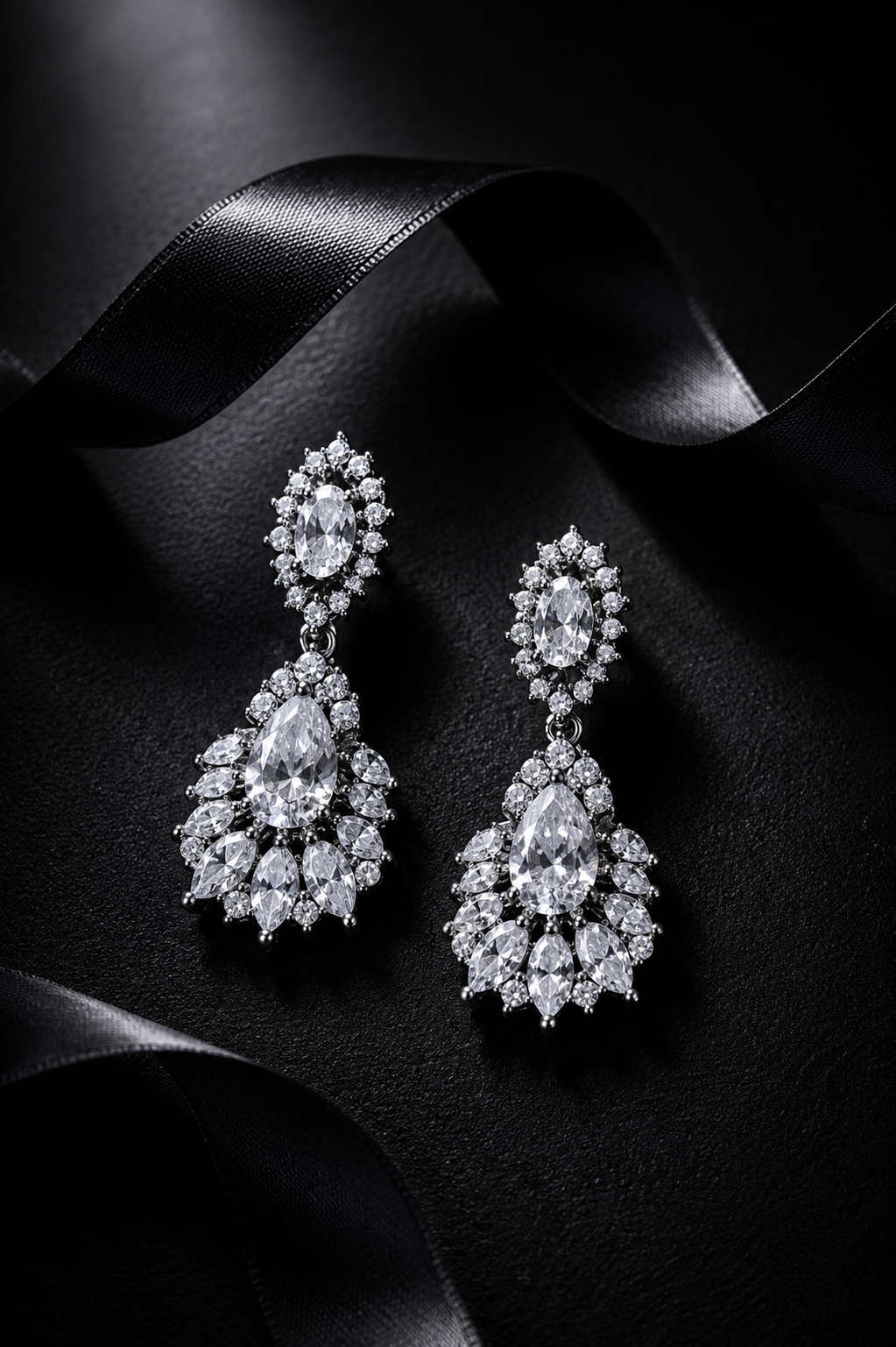 Cascading diamond earrings
